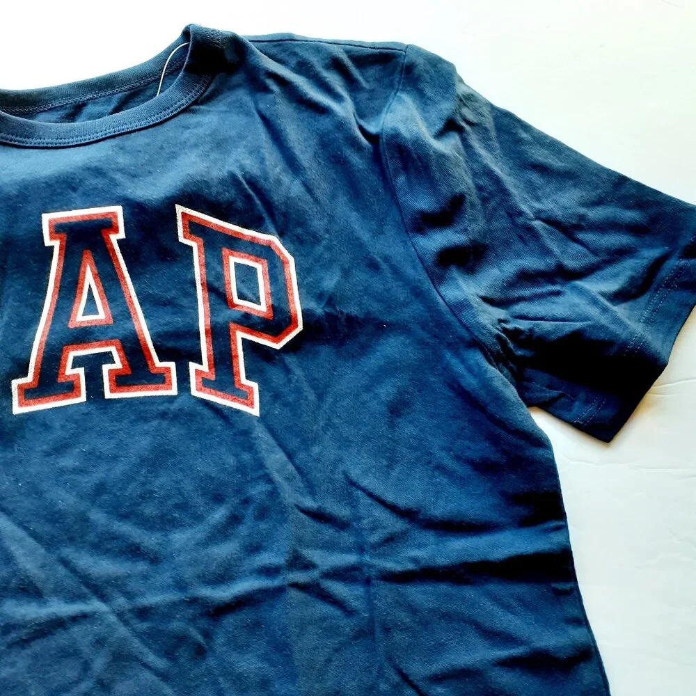 Gap Boys T-Shirt Logo Navy Short Sleeve XXL 14-16 New